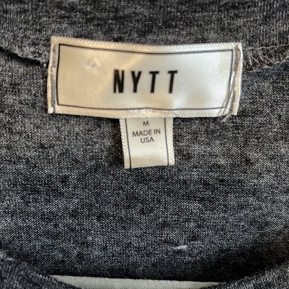 NYTT Cotton T-Shirt Frill Arm NWOT, Size M - Picture 2 of 8